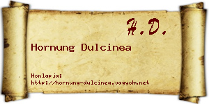 Hornung Dulcinea névjegykártya